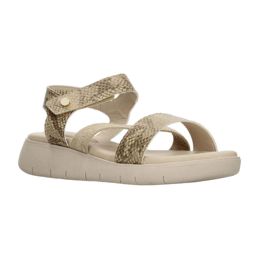 Foto 3 pulgar | Sandalias Hispana Beige Para Mujer [his177] Beige