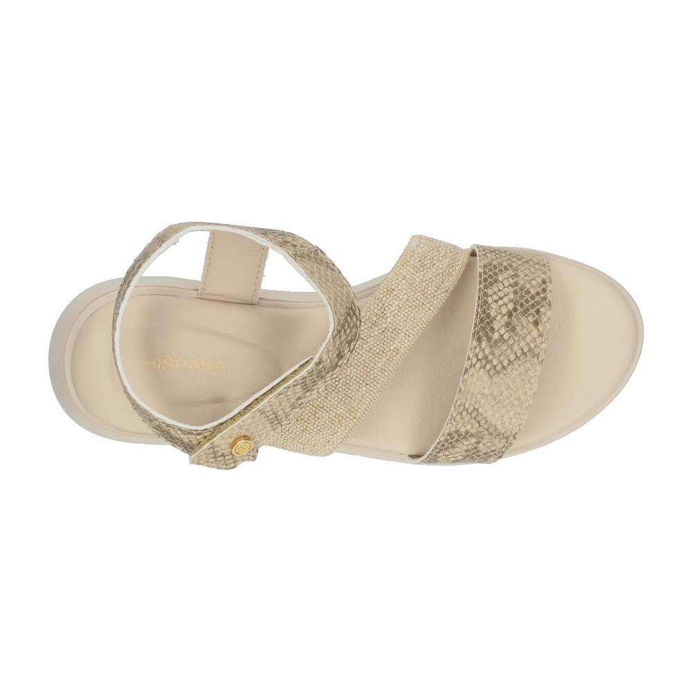 Foto 9 pulgar | Sandalias Hispana Beige Para Mujer [his177] Beige