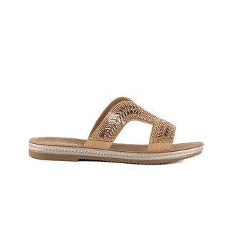 Foto 1 | Sandalia Tiras Flat Casual Boho Para Mujer Walki Gloria Rosa