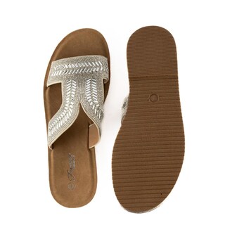 Foto 4 | Sandalia Tiras Flat Casual Boho Para Mujer Walki Gloria Plateado