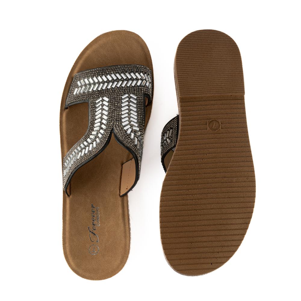 Foto 5 pulgar | Sandalia Tiras Flat Casual Boho Para Mujer Walki Gloria Negro