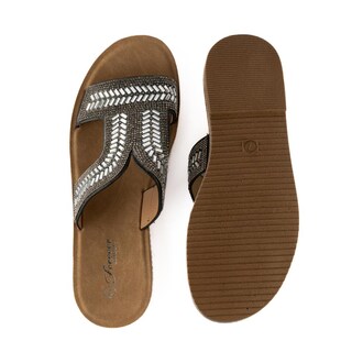 Foto 4 | Sandalia Tiras Flat Casual Boho Para Mujer Walki Gloria Negro