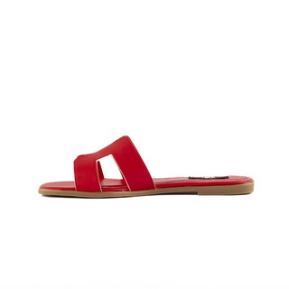 Foto 2 | Sandalia Tiras Flat Casual Brillo Para Mujer Walki Azula Rojo