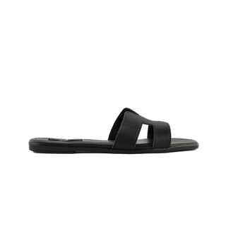 Foto 1 | Sandalia Tiras Flat Casual Brillo Para Mujer Walki Azula Negro