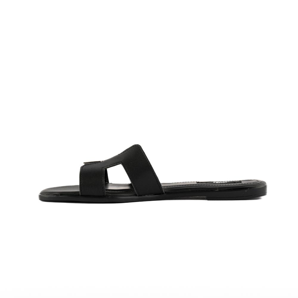 Foto 2 | Sandalia Tiras Flat Casual Brillo Para Mujer Walki Azula Negro
