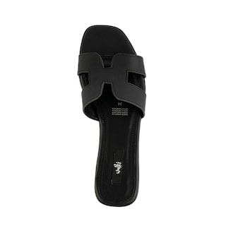 Foto 3 | Sandalia Tiras Flat Casual Brillo Para Mujer Walki Azula Negro