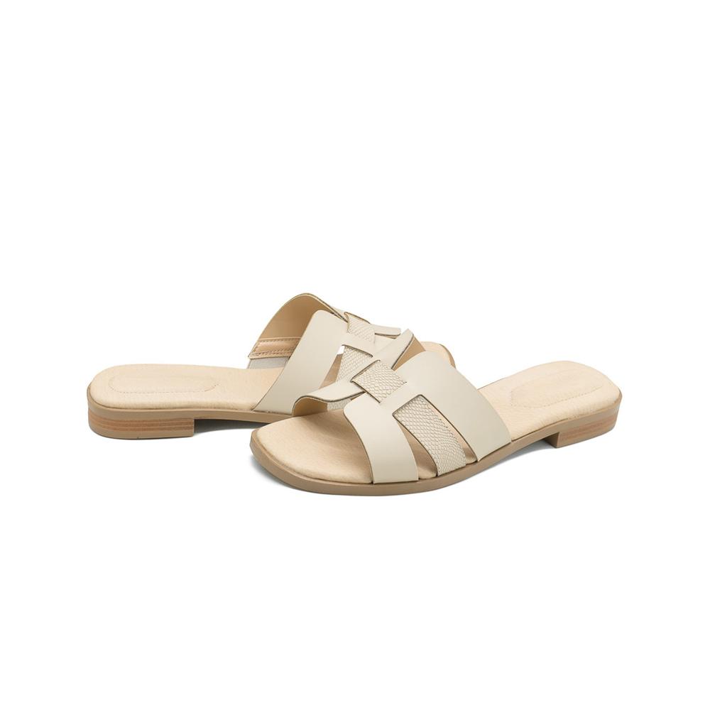 Foto 3 pulgar | Sandalia Chancla Para Dama Playa Super Comodas Color Beige Beige