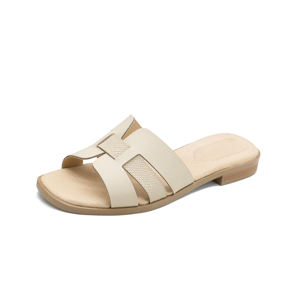 Foto 5 pulgar | Sandalia Chancla Para Dama Playa Super Comodas Color Beige Beige