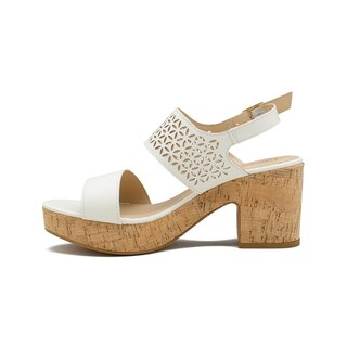 Foto 2 | Sandalia Plataforma Con Tacon Diseño Floral Color Beige Beige