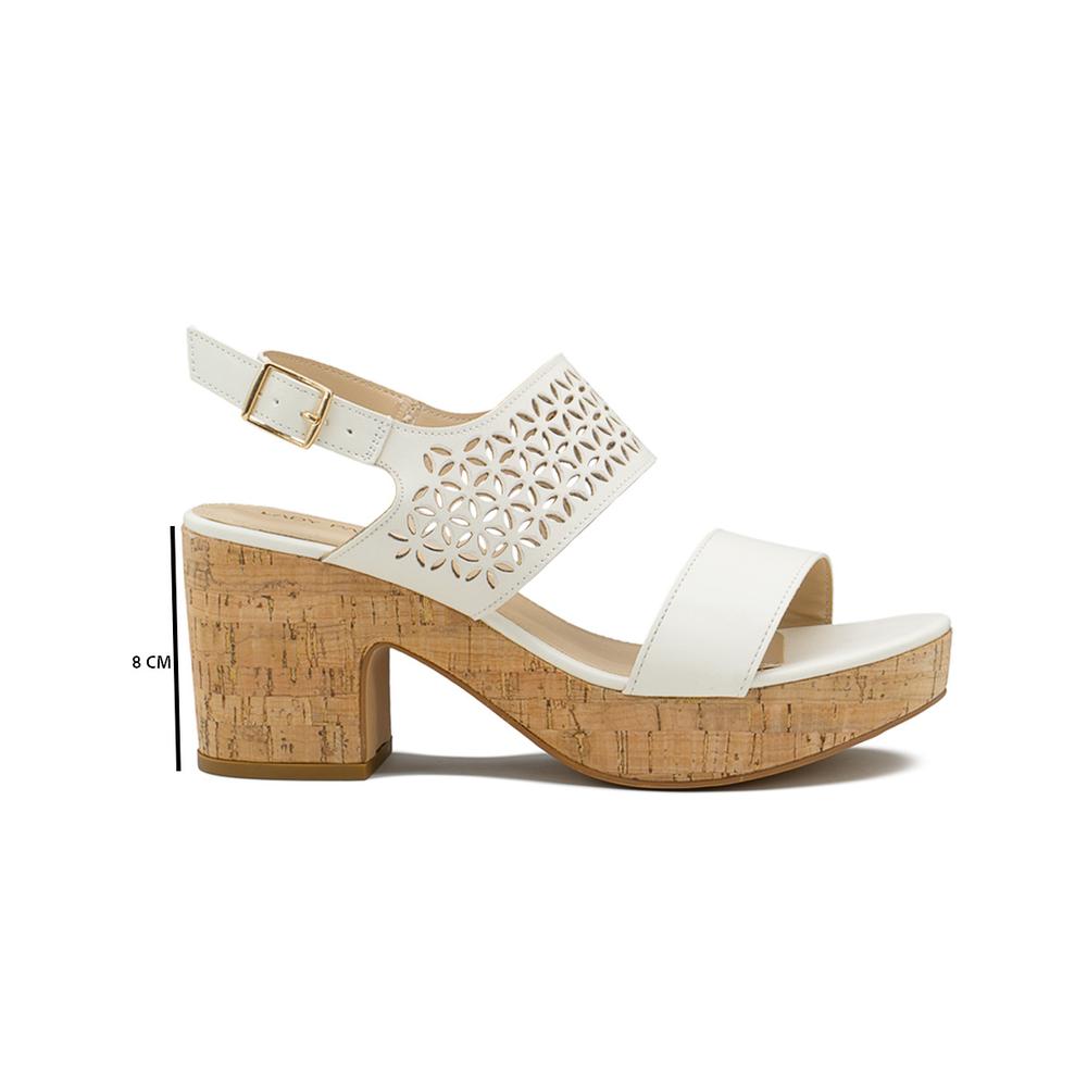 Foto 4 pulgar | Sandalia Plataforma Con Tacon Diseño Floral Color Beige Beige