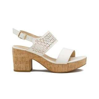 Foto 4 | Sandalia Plataforma Con Tacon Diseño Floral Color Beige Beige