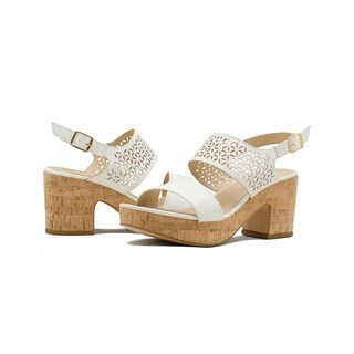 Foto 6 | Sandalia Plataforma Con Tacon Diseño Floral Color Beige Beige