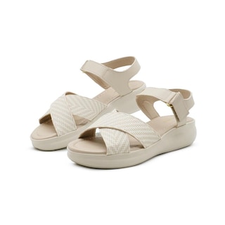 Foto 2 | Sandalia Para Mujer Plataforma Acabado Tejido Color Beige Beige