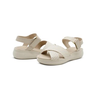 Foto 3 | Sandalia Para Mujer Plataforma Acabado Tejido Color Beige Beige