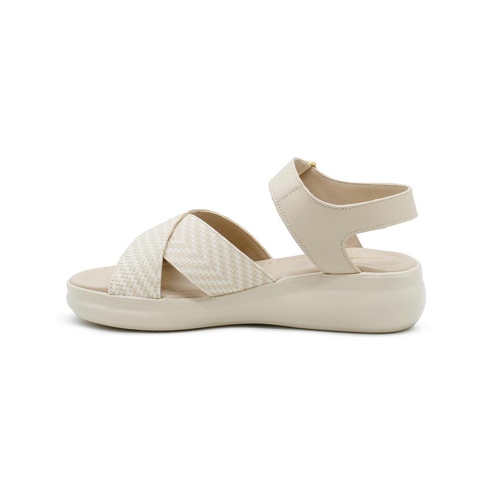 Foto 6 | Sandalia Para Mujer Plataforma Acabado Tejido Color Beige Beige