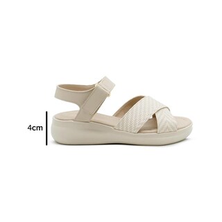 Foto 7 | Sandalia Para Mujer Plataforma Acabado Tejido Color Beige Beige