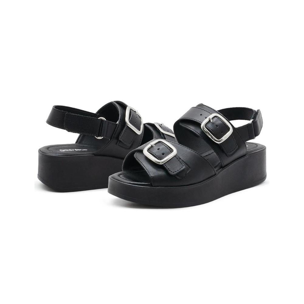 Foto 3 pulgar | Sandalia Plataforma Dama Ajuste Doble Broche Color Negro Negro