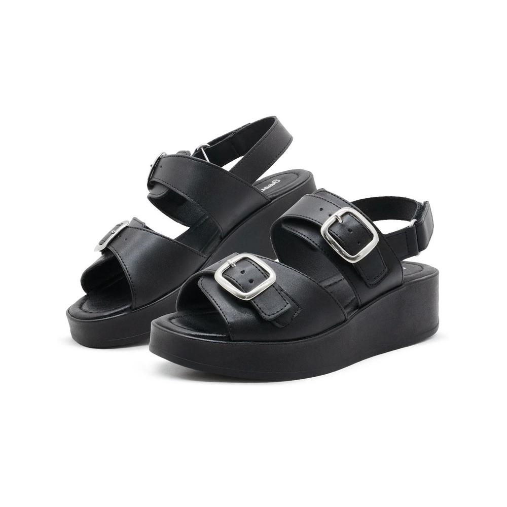 Foto 4 pulgar | Sandalia Plataforma Dama Ajuste Doble Broche Color Negro Negro