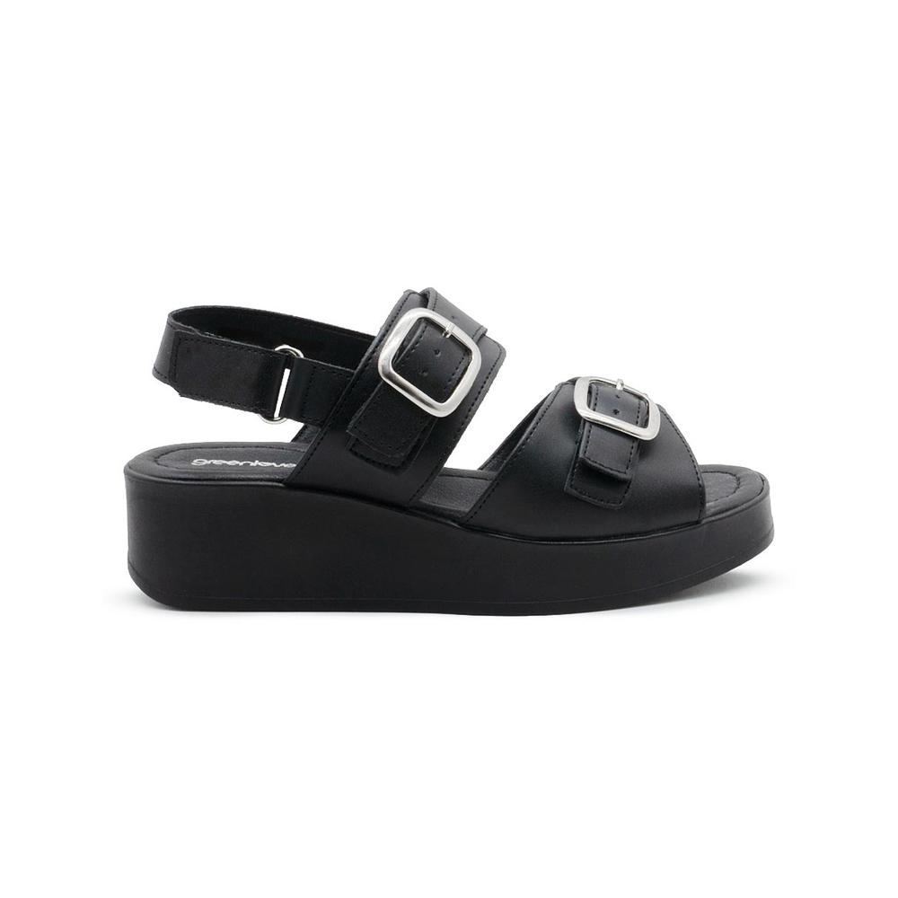 Foto 7 | Sandalia Plataforma Dama Ajuste Doble Broche Color Negro Negro