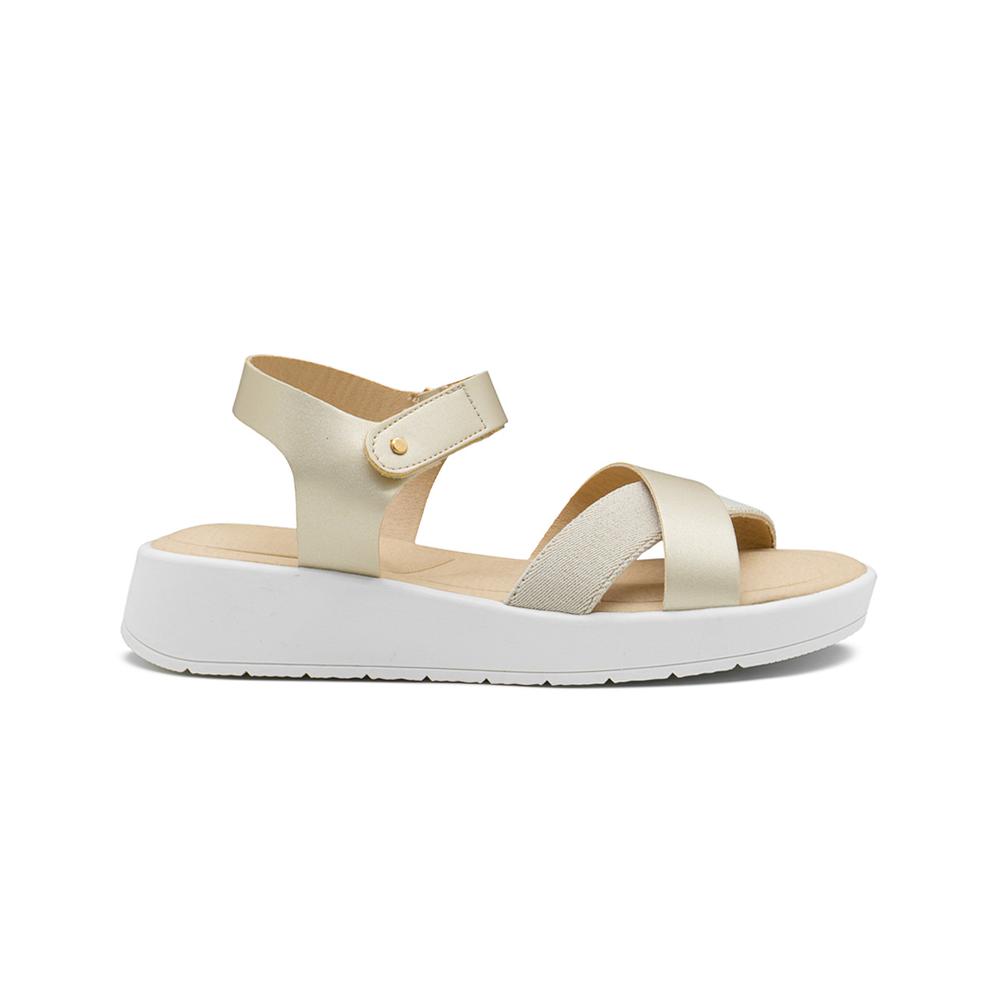 Foto 5 pulgar | Sandalia Para Dama Plataforma Suela Blanca Super Comodas Plateado