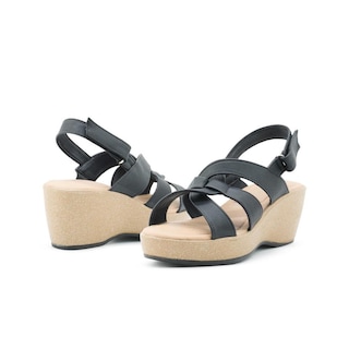 Foto 3 | Sandalia Plataforma Casuales Para Dama Color Negro 22-26 Negro
