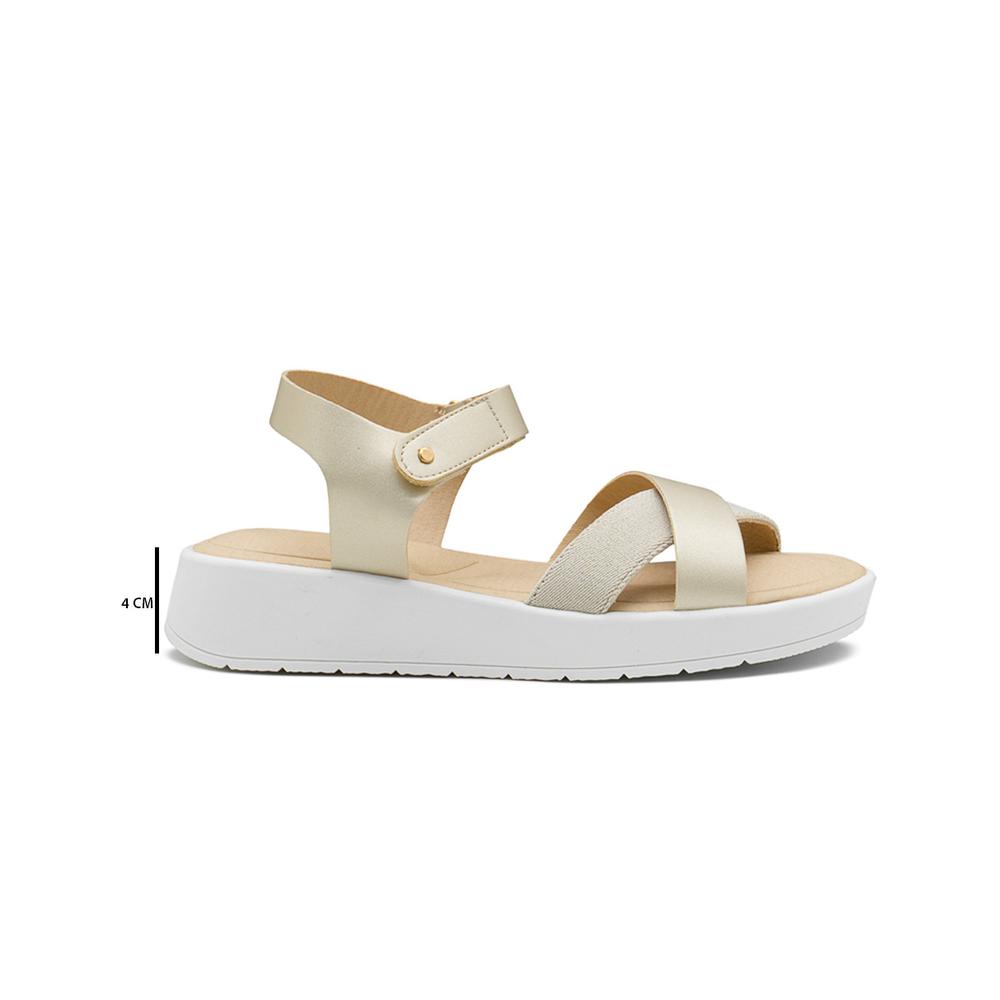 Foto 4 pulgar | Sandalia Para Dama Plataforma Suela Blanca Super Comodas Plateado