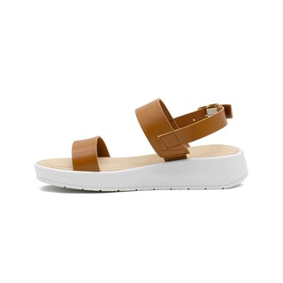 Foto 2 | Sandalia Plataforma Color Camel Abierta Con Correa 23-26 Beige