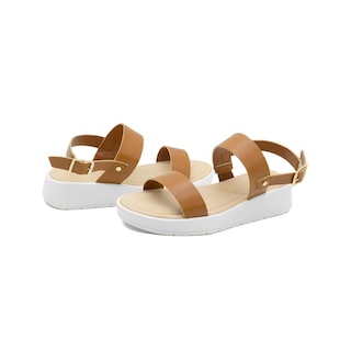 Foto 6 | Sandalia Plataforma Color Camel Abierta Con Correa 23-26 Beige