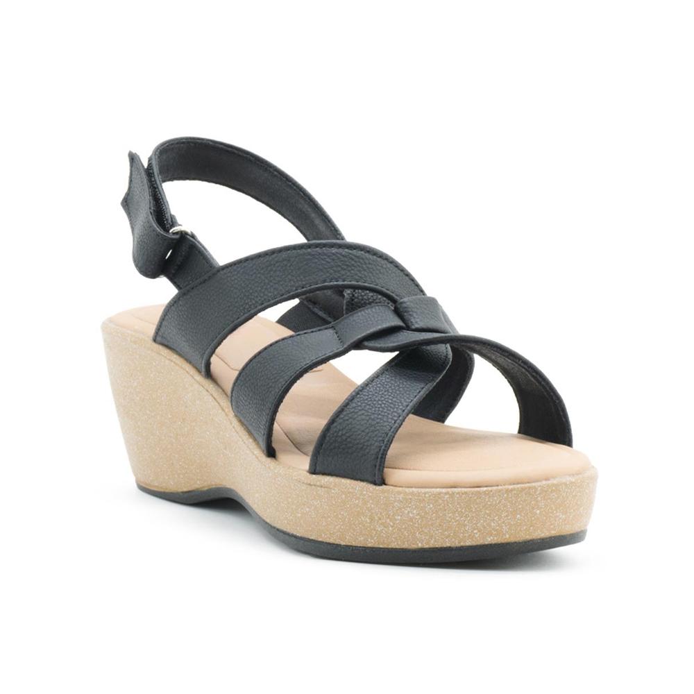 Foto 1 | Sandalia Plataforma Casuales Para Dama Color Negro 22-26 Negro