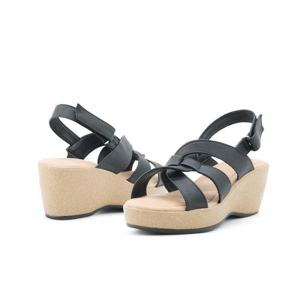 Foto 3 | Sandalia Plataforma Casuales Para Dama Color Negro 22-26 Negro