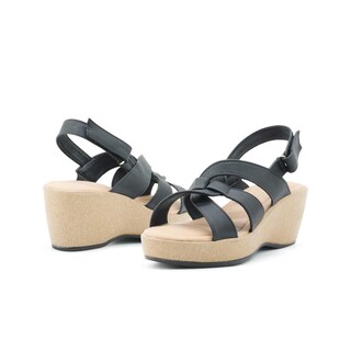 Foto 3 | Sandalia Plataforma Casuales Para Dama Color Negro 22-26 Negro