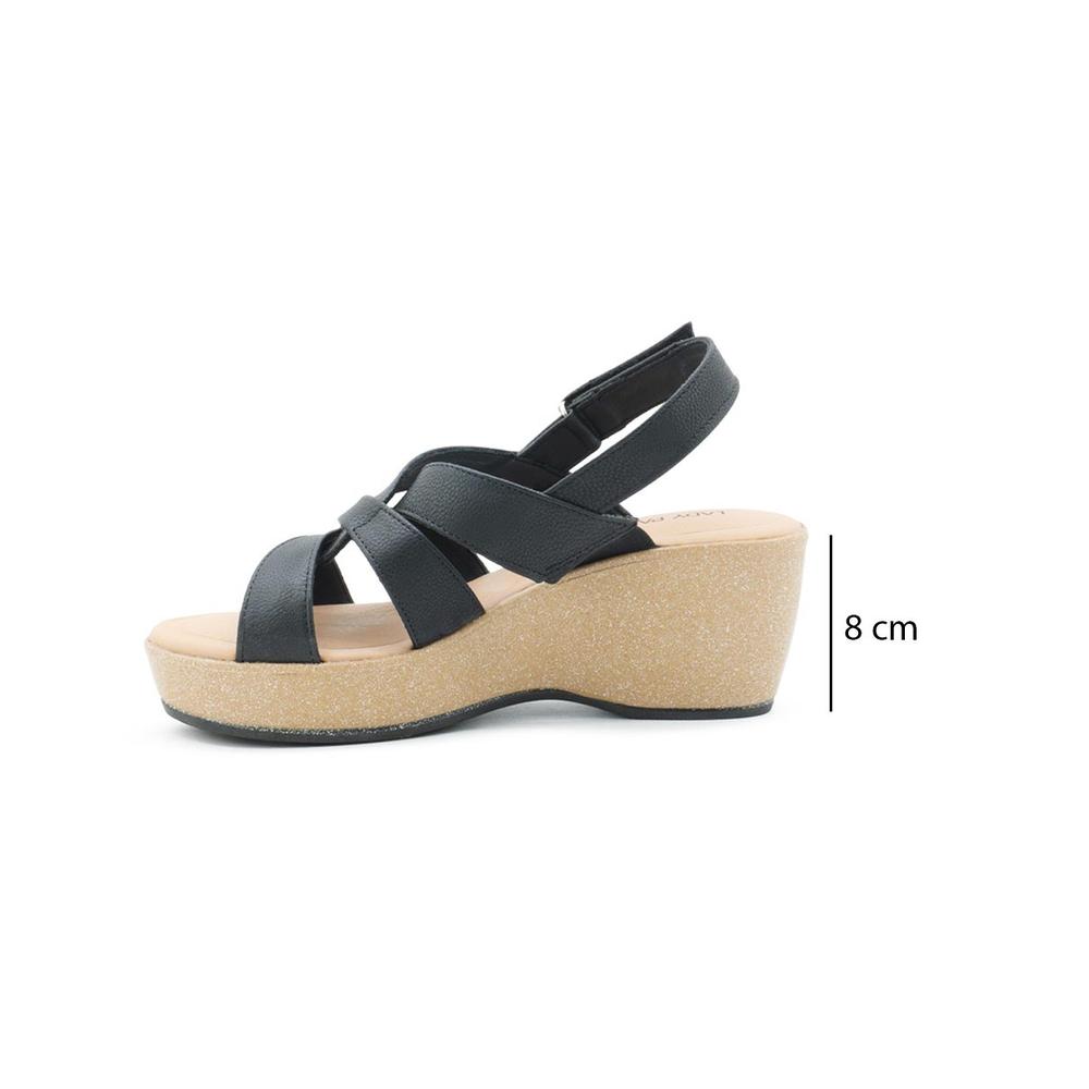 Foto 7 | Sandalia Plataforma Casuales Para Dama Color Negro 22-26 Negro