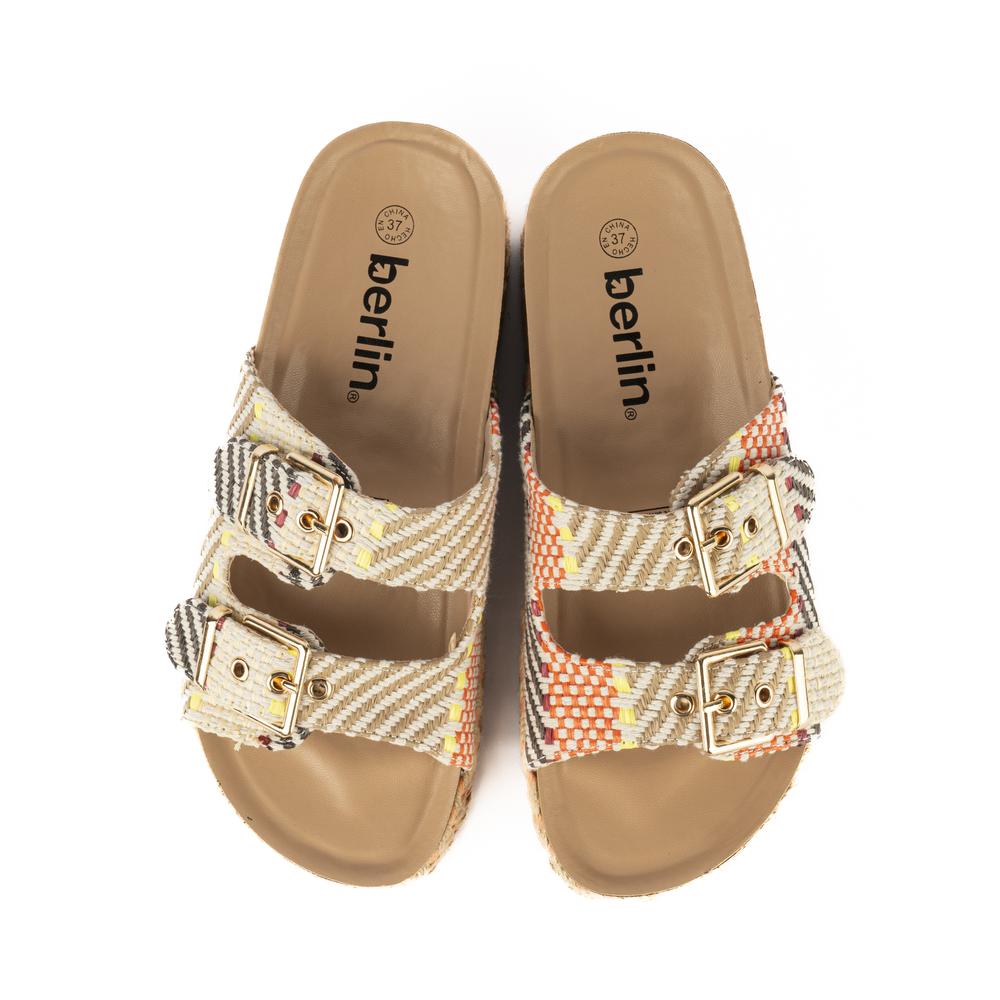 Foto 4 pulgar | Sandalia Plataforma Hebilla Doble Para Mujer Walki Thaina Blanco