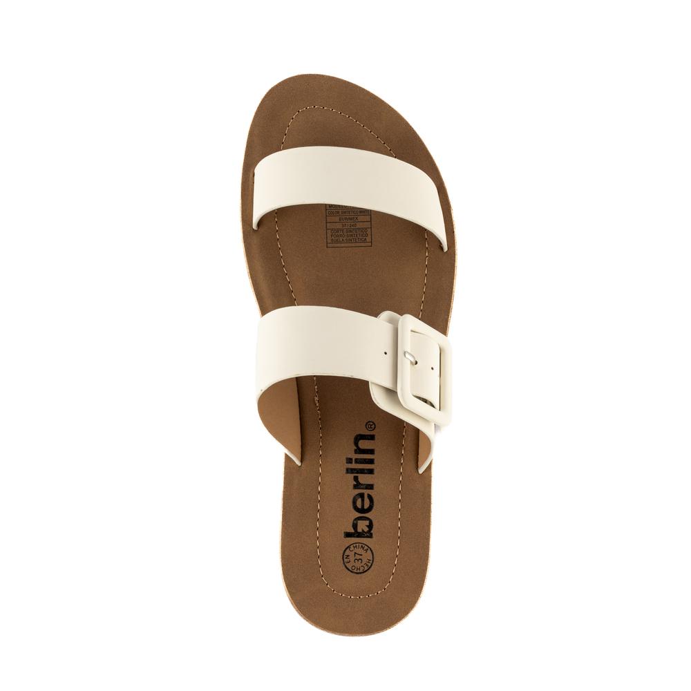 Foto 4 pulgar | Sandalia Casual Plana Flat Doble Hebilla Para Mujer Walki Kim Blanco
