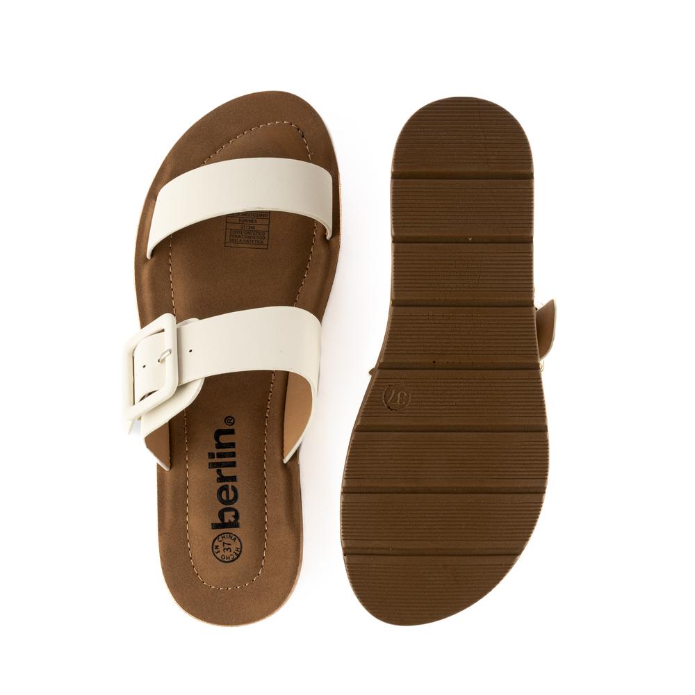 Foto 5 pulgar | Sandalia Casual Plana Flat Doble Hebilla Para Mujer Walki Kim Blanco