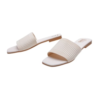 Foto 4 | Sandalia Calzado Watanabe Color Blanco Plana Textil Tejido