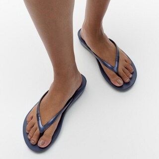 Foto 7 | Chanclas Fitflop Iqushion Ergonómicas Para Mujer, Color Azul, Talla 6 - Venta Internacional.