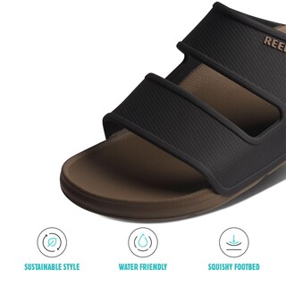 Foto 2 | Sandalias Reef Oasis Double Up, Aptas Para Hombre, Aptas Para El Agua, Color Fósil Y Negro - Venta Internacional.