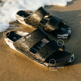 Foto 3 | Sandalias Reef Oasis Double Up, Aptas Para Hombre, Aptas Para El Agua, Color Fósil Y Negro - Venta Internacional.