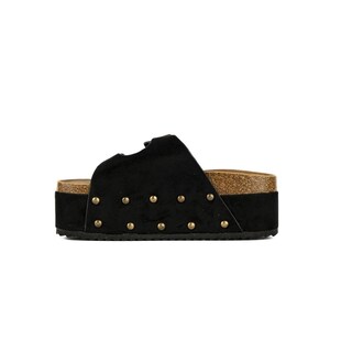 Foto 3 | Sandalia Plataforma Hebilla Doble Para Mujer Walki Anastasia Negro