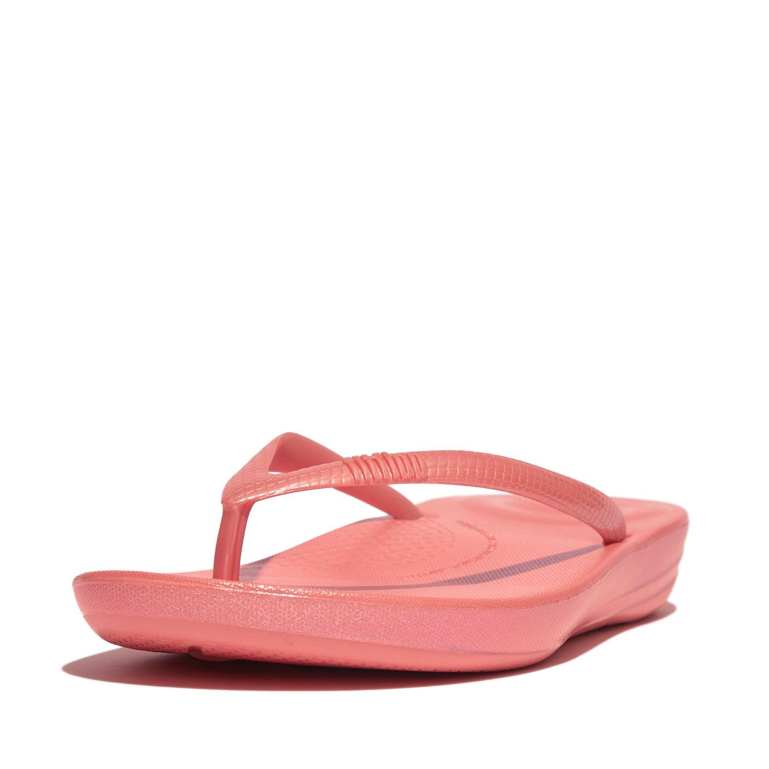 Chanclas Fitflop Iqushion Ergonómicas Para Mujer, Color Coral Perlado - Venta Internacional.