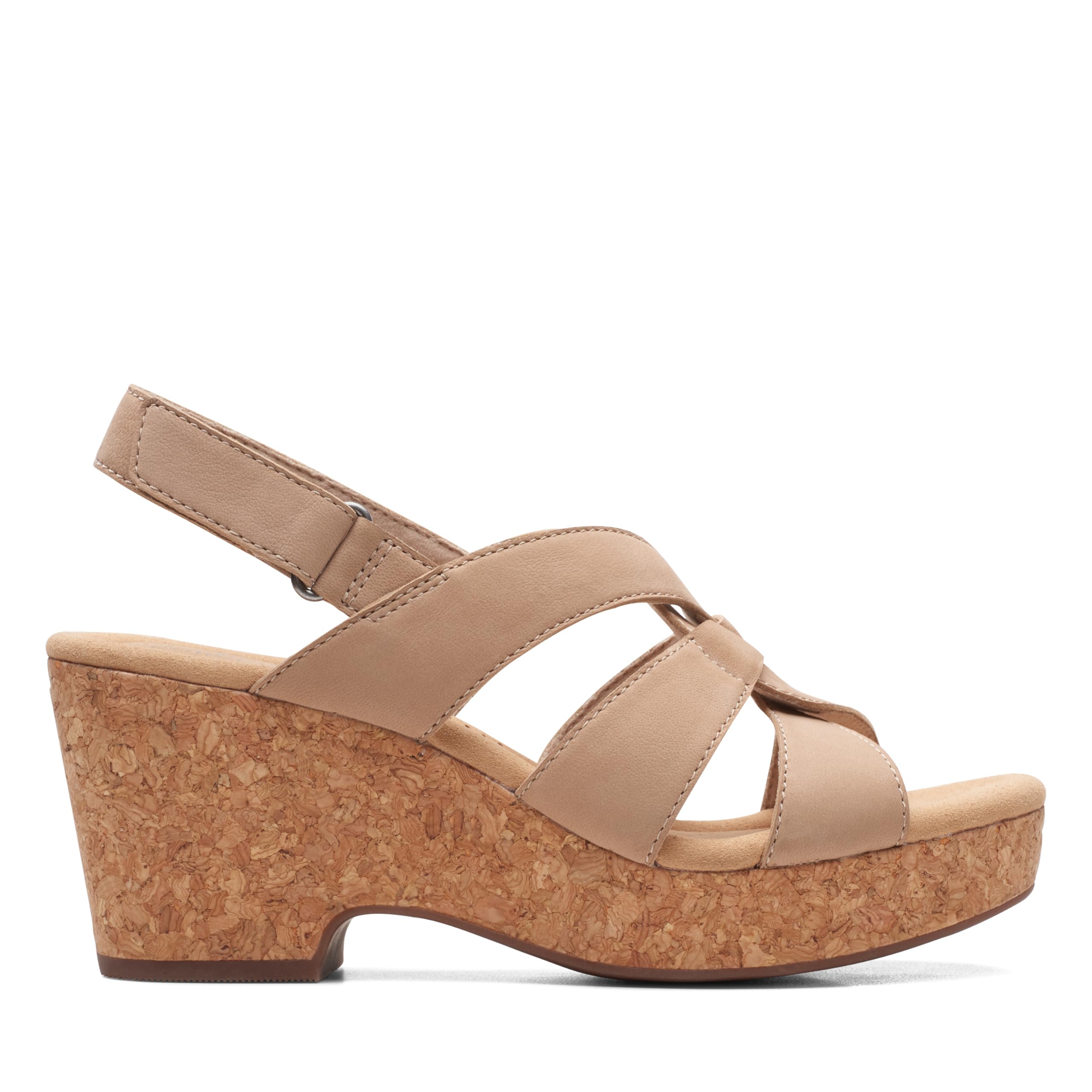 Foto 3 pulgar | Sandalia Clarks Giselle Beach Cuña Para Mujer Sand Nobuck - Venta Internacional.