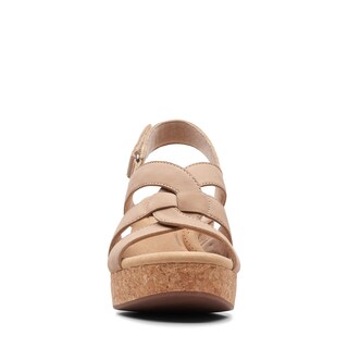 Foto 4 | Sandalia Clarks Giselle Beach Cuña Para Mujer Sand Nobuck - Venta Internacional.
