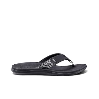 Foto 3 | Sandal Reef Santa Ana Para Mujer, Piel Vegana, Color Blanco Y Negro, 6 - Venta Internacional.