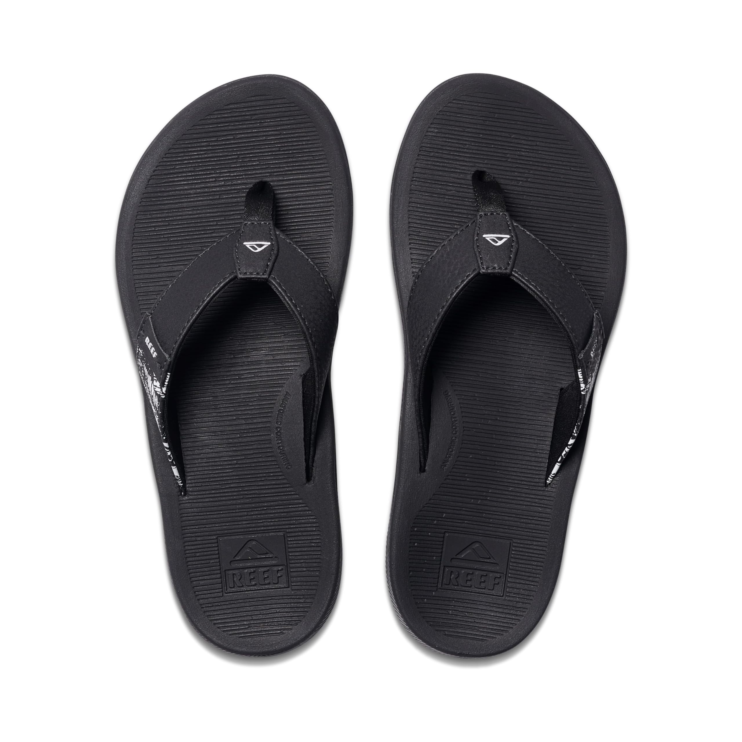 Foto 4 | Sandal Reef Santa Ana Para Mujer, Piel Vegana, Color Blanco Y Negro, 6 - Venta Internacional.