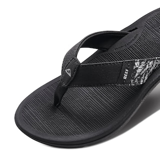 Foto 5 | Sandal Reef Santa Ana Para Mujer, Piel Vegana, Color Blanco Y Negro, 6 - Venta Internacional.