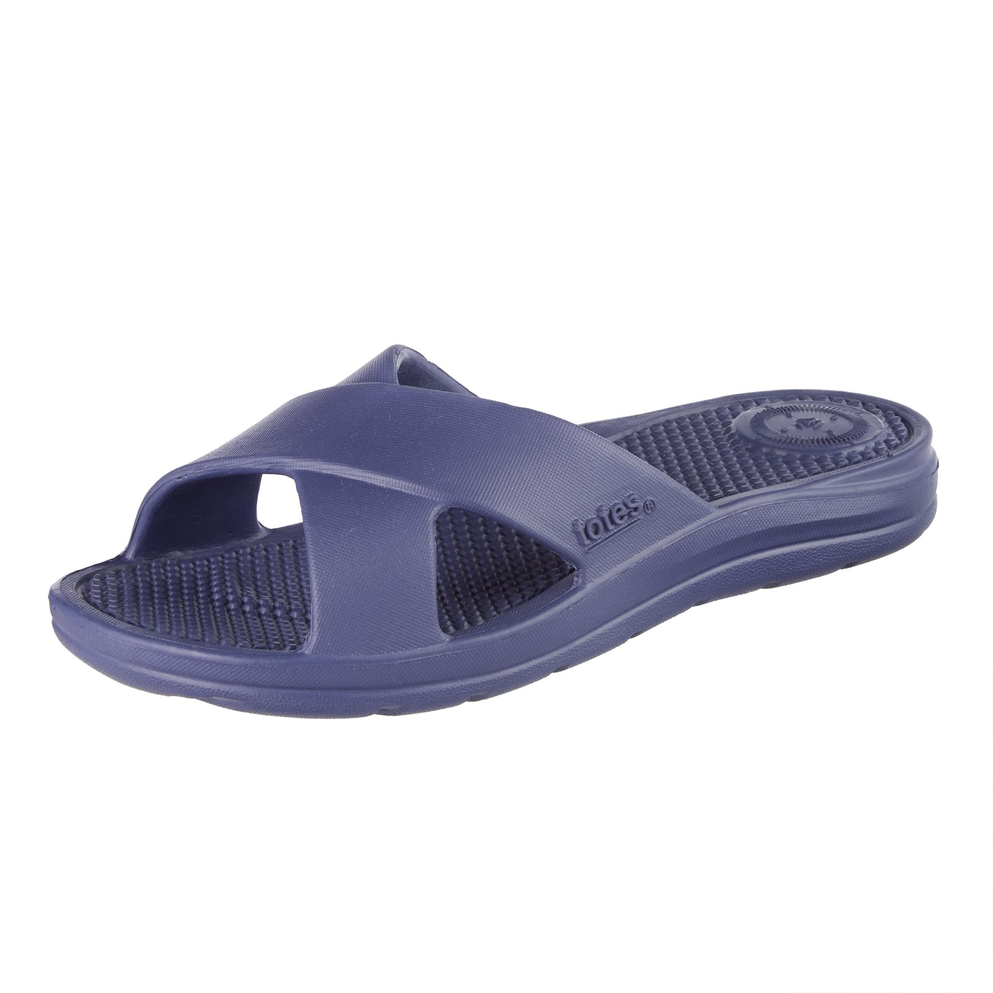 Sandalias Totes Everywear Cross Slide Para Mujer, Color Azul Marino, Talla 8 - Venta Internacional.