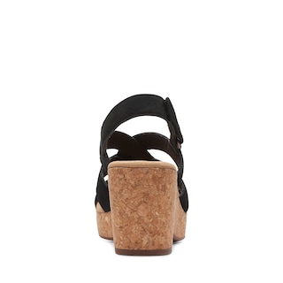 Foto 7 | Sandalias Con Cuña Clarks Giselle Beach Para Mujer, Color Nobuck, Color Negro, Talla 9 - Venta Internacional.