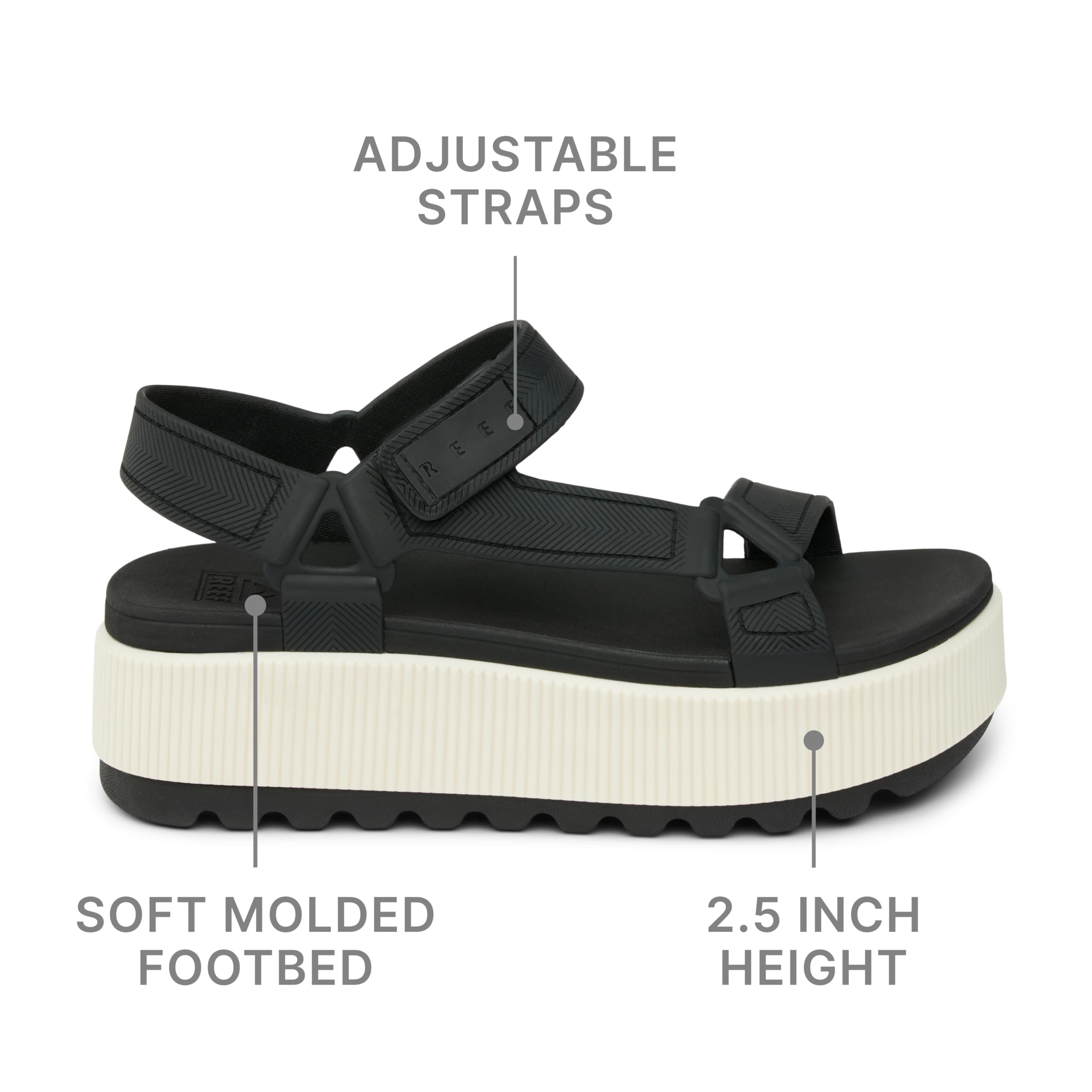 Foto 3 | Sandalia Reef Water Rem Higher Para Mujer Negra Vintage - 7 - Venta Internacional.