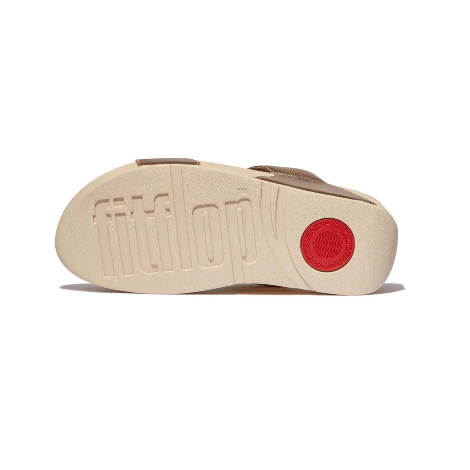 Foto 6 pulgar | Sandalias Fitflop Lulu De Piel Con Cuña Para Mujer Platino, Talla 6 - Venta Internacional.